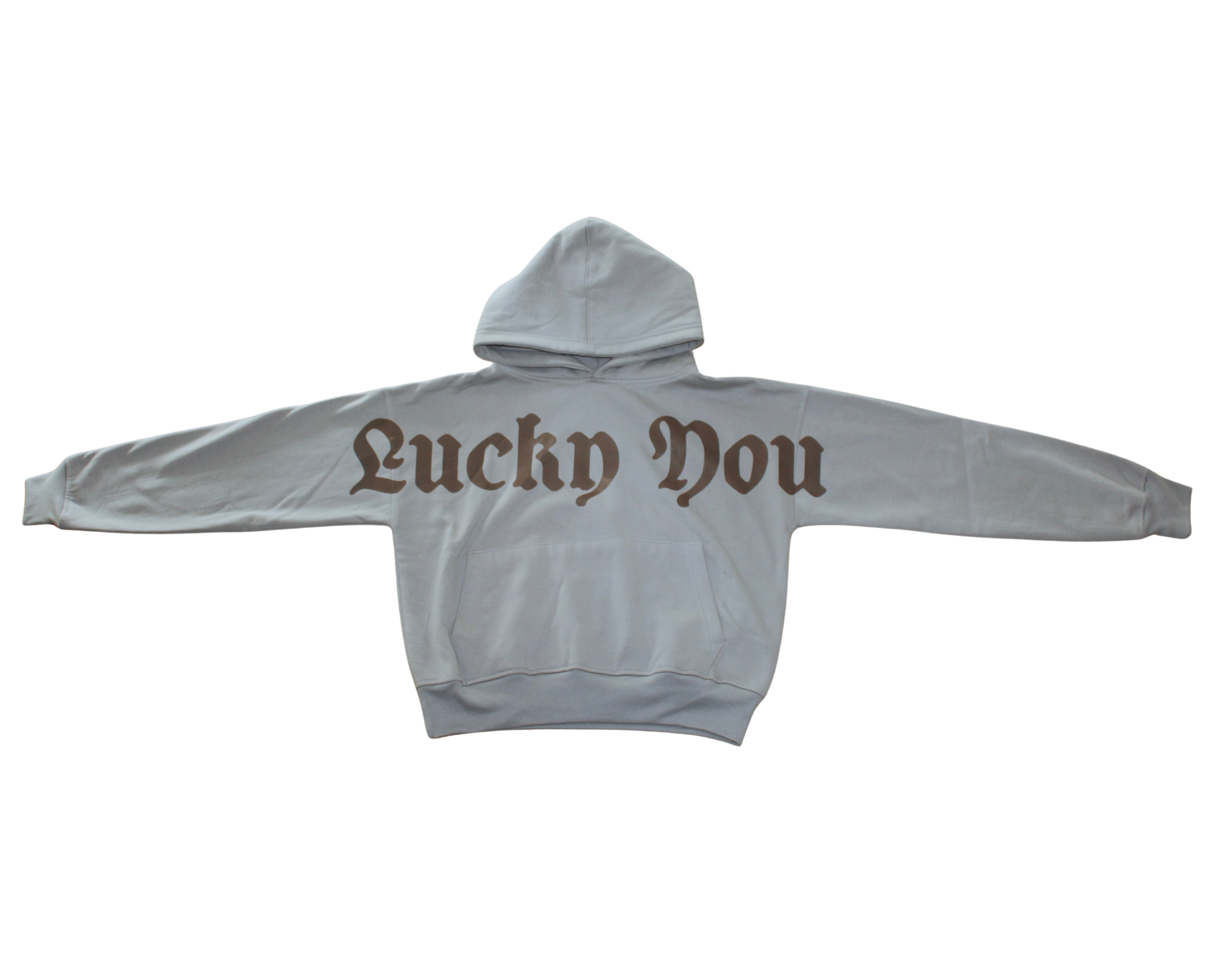 Hoodie "Lucky You" - Gris