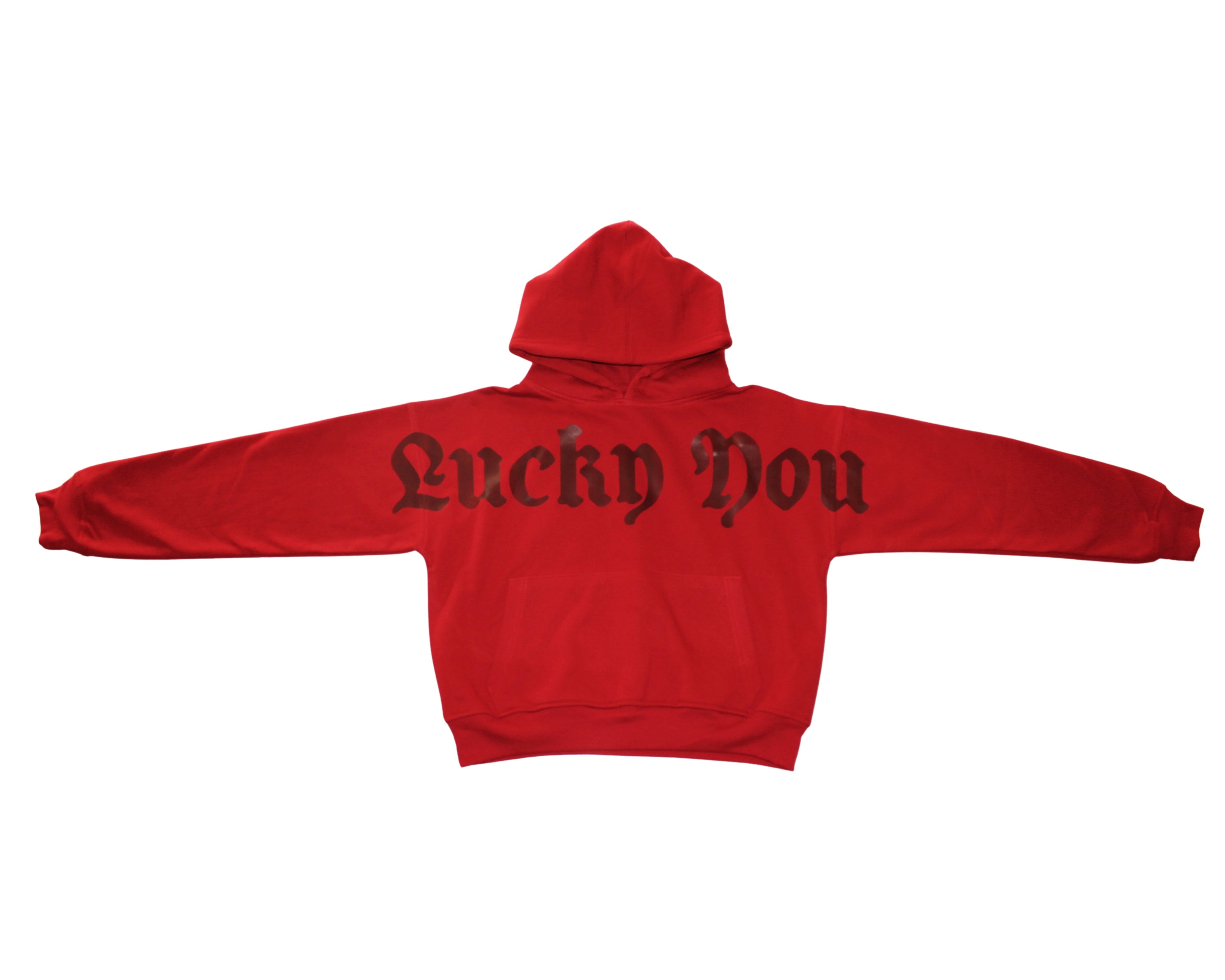 Hoodie "Lucky You" - Roja
