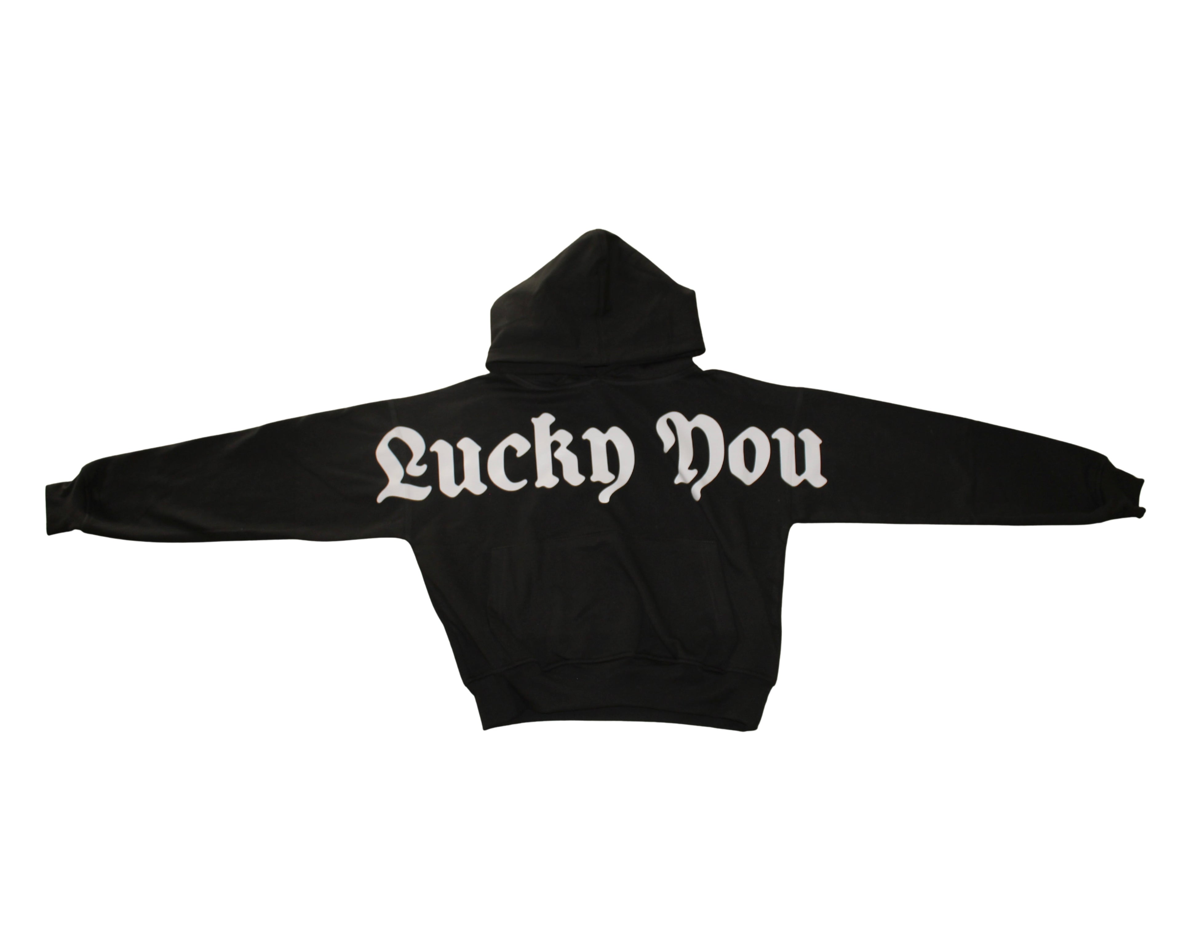 Hoodie "Lucky You" - Negra